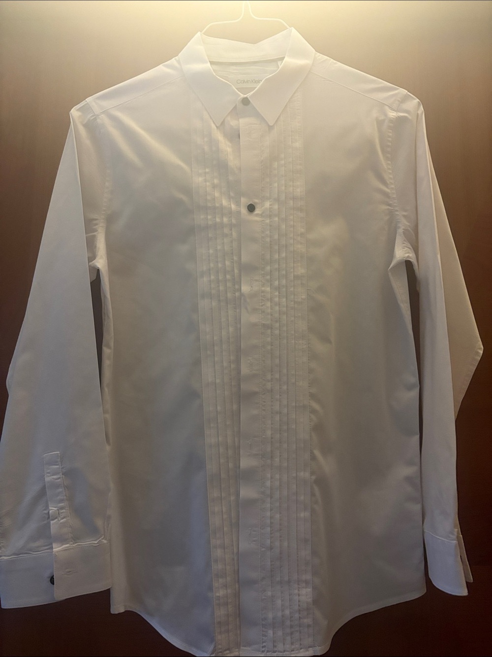 White Boy’s Pleated Front Tuxedo Dress Shirt